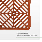 Outdoor Floor Tiles Interlocking Patio Decking | Brown