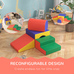 4-piece Soft Play Set, Baby Foam Block Toy Toddler 1-3 Years | Red