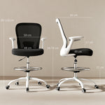 Mesh Drafting Chair, Ergonomic | Black