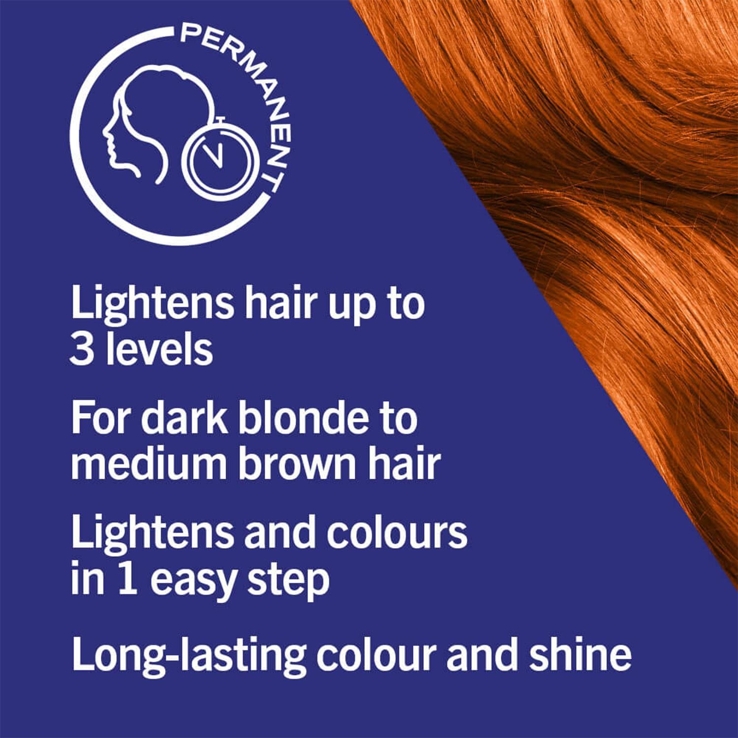 Live Color + Lift Permanent Colour Hair Dye, L74 Tangerine Twist 3x