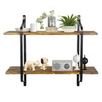Industrial 2-tier Home Decor Floating Wall Shelves
