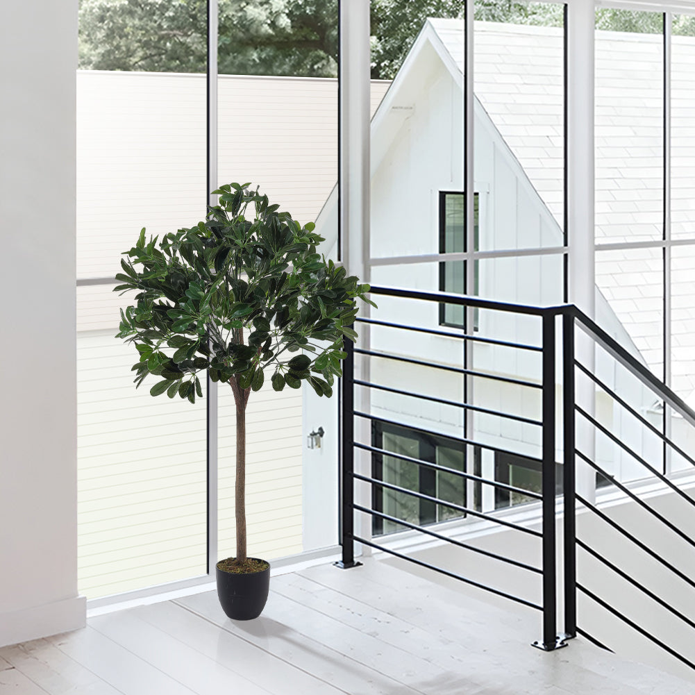 120cm Artificial Schefflera Arboricola Tree In Pot For Decoration