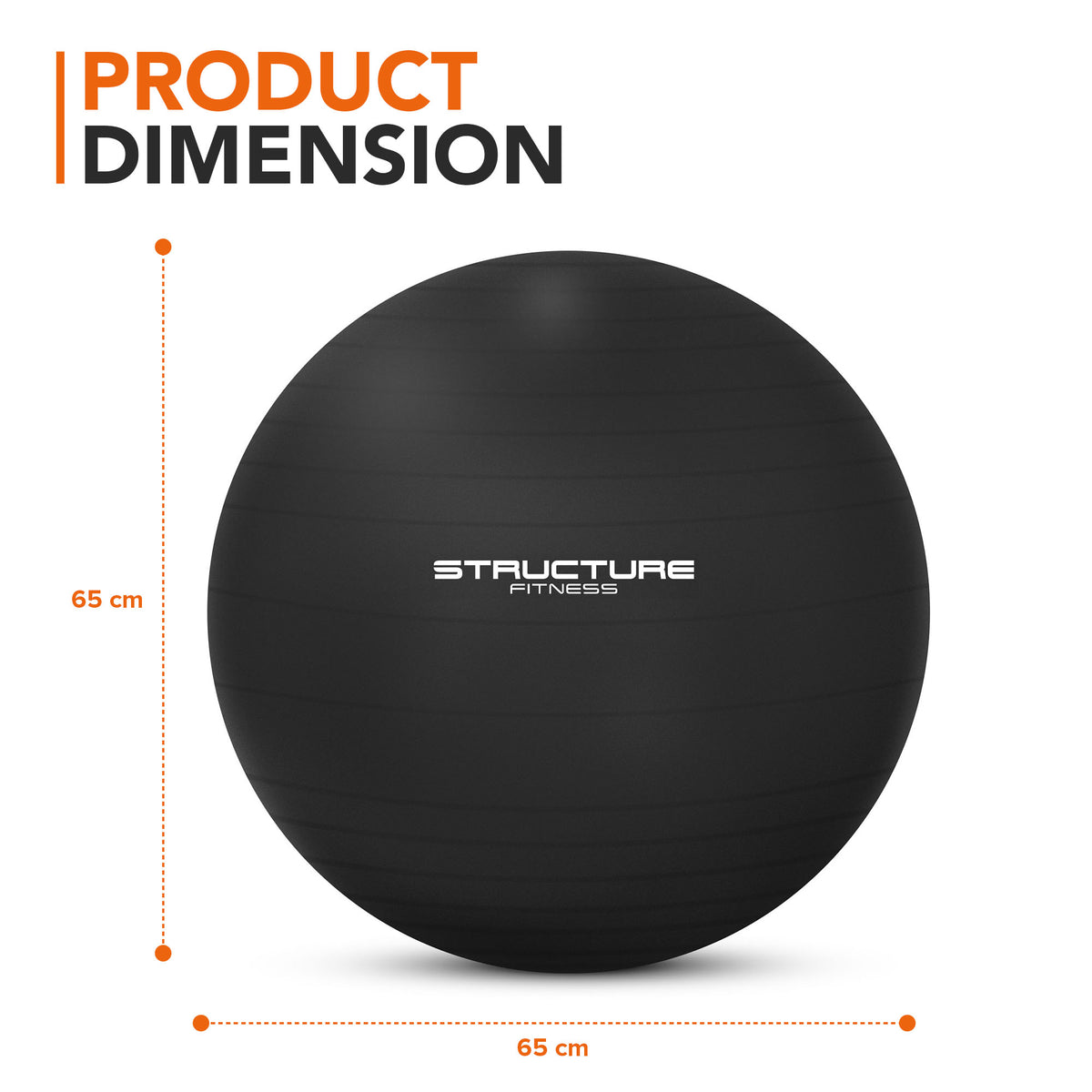 Structure Fitness Anti Burst Yoga Exercise Gym Ball With Hand Pump