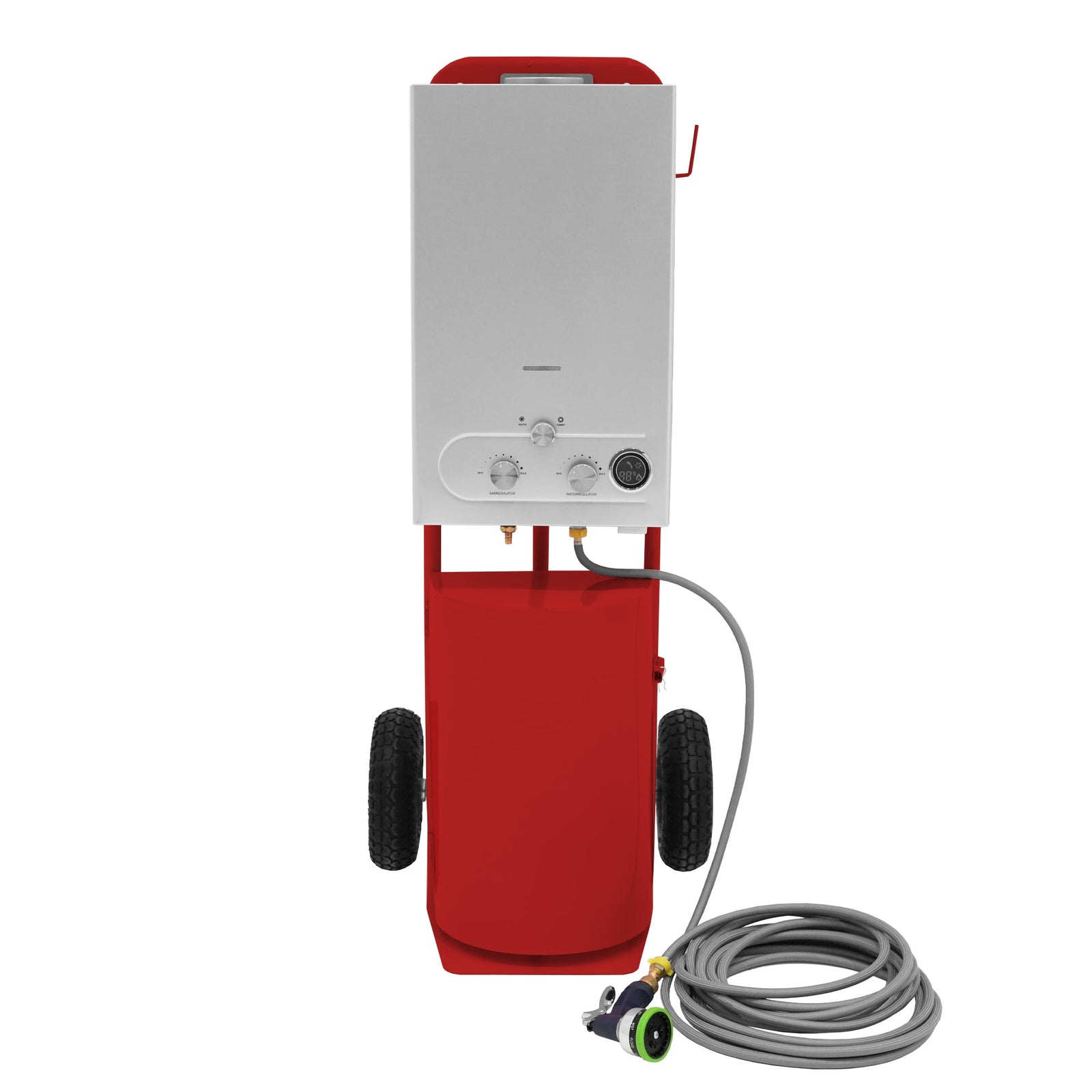 Deluxe Portable Horse Shower | Red