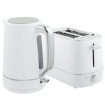 1.7l 3000w Fast Boil Electric Kettle And 2 Slice Toaster Set | White