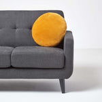 Luxury Velvet Round Cushion | 40cm x 40cm | Mustard