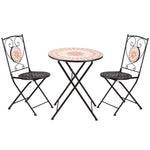 3-piece Outdoor Bistro Set With Round Table And 2 Chairs