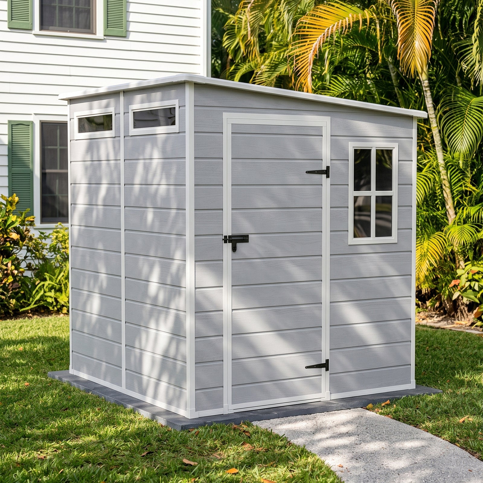 Breeins 6x6 Ft Pent Roof Garden Storage Shed