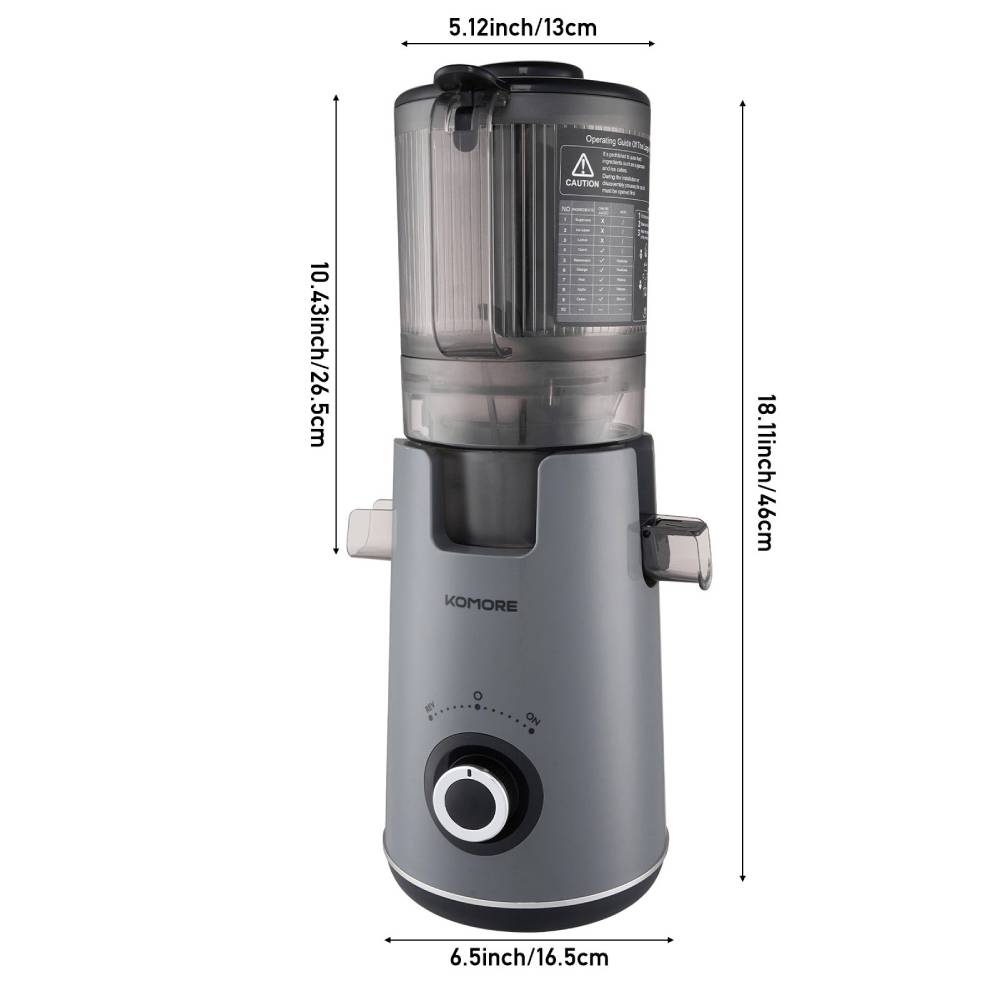 300w Cold Press Juicer Slow Masticating Machine | Grey
