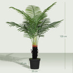 Artificial Areca Palm Tree With Pe Leaves And Flocked Soil | 120cm | Green