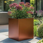 Zinc Galvanised Square Planter | 30cm x 30cm x 30cm | Copper