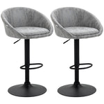 Modern Swivel Bar Stools Adjustable Grey