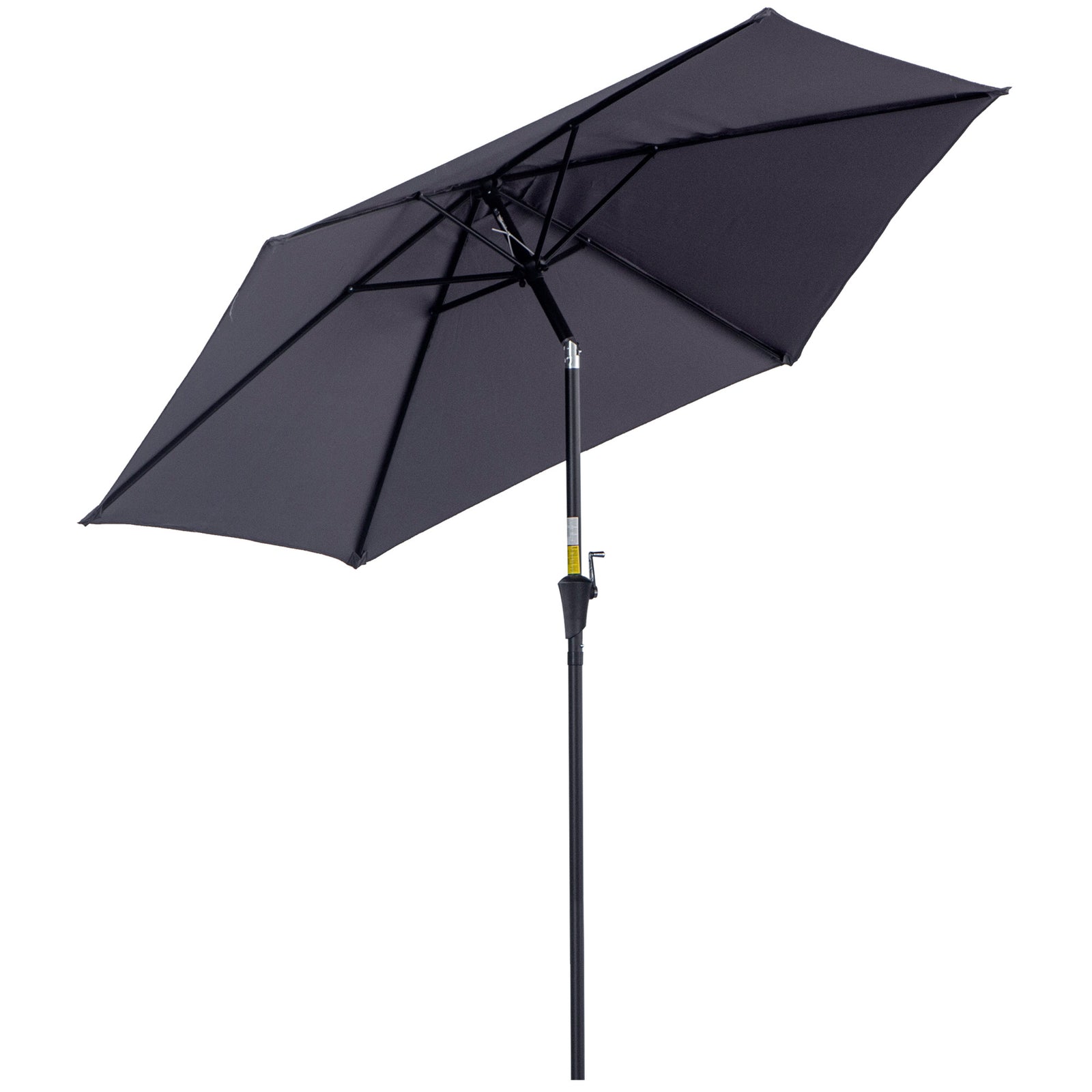 2.6m Patio Umbrella With Tilt Crank | Gray