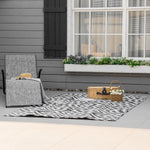 152x243cm Outdoor Straw Rug For Camping/picnic | Black