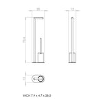Paper Holder With Toilet Brush, Brushed Gold Pvd, Architect S+ Collection
