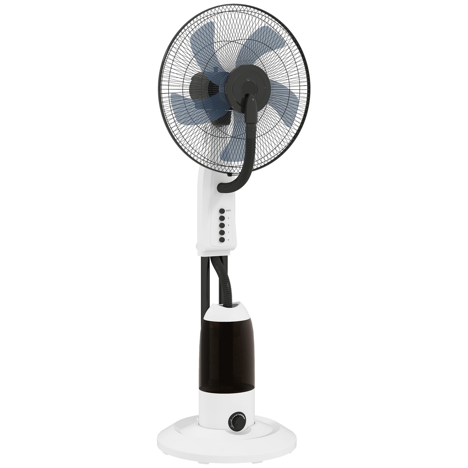 HOMCOM Spray Misting Fan, Floor Fan With Water Mist Spray And 3 Speeds