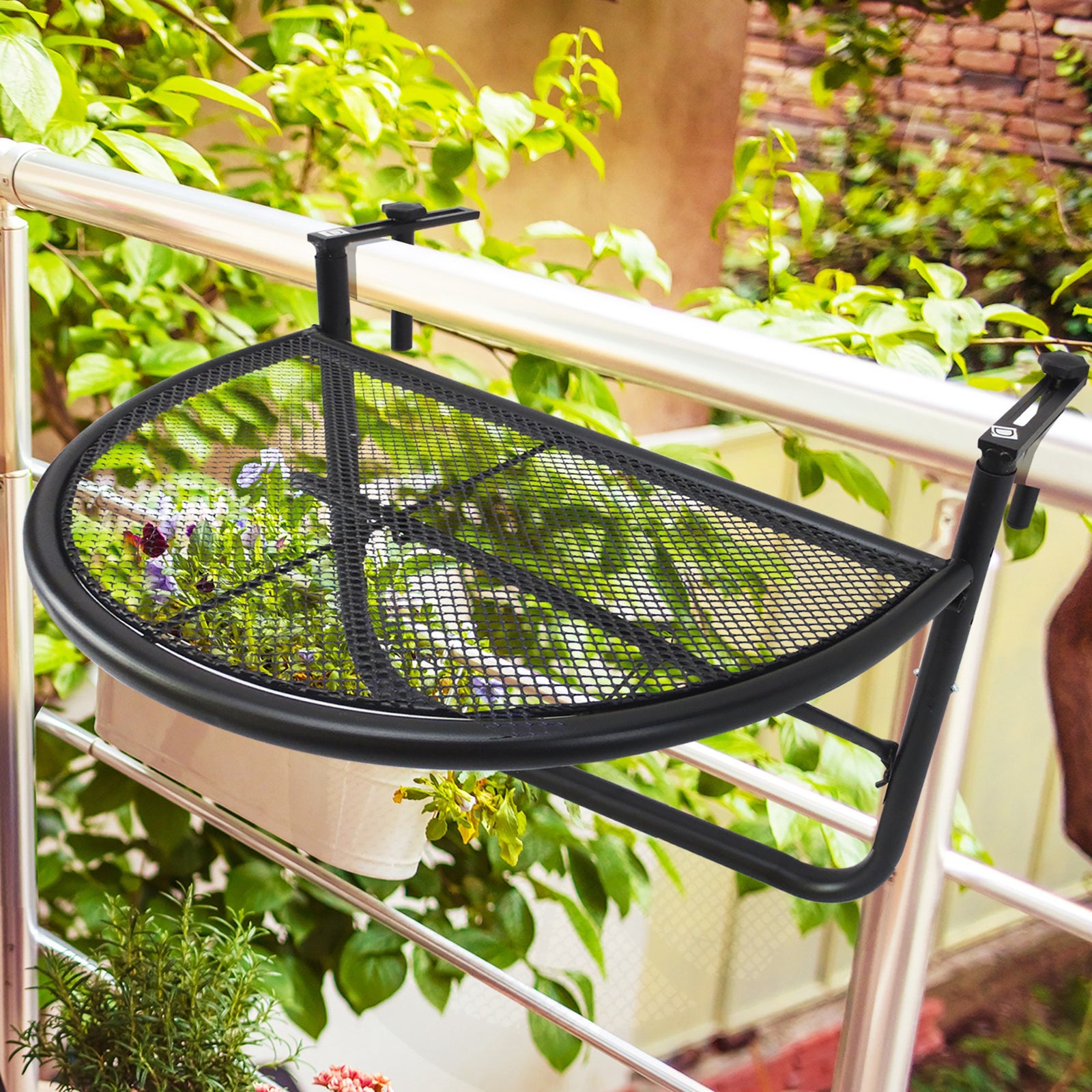 Semi-circular Attachable Balcony Hanging Table