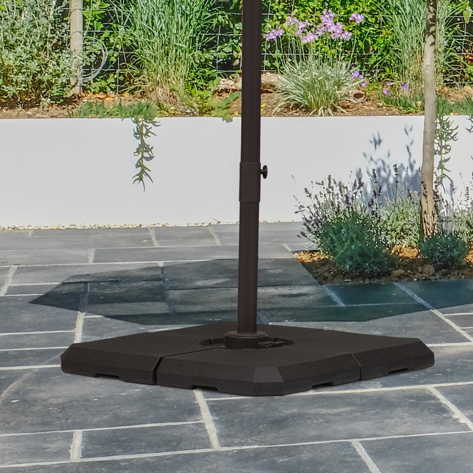 Set Of 4 Parasol Base, Up To 120kg, Black