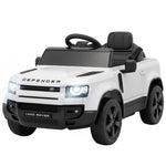 Land Rover Defender Licensed 12v Kids Ride On Car W/ Remote | White