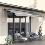 3x2m Manual Window Awning W/ Hand Crank | Light Grey