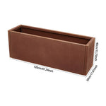 100/120cm W X 30cm D X 40cm H Rust Steel Flowerpot Outdoor Garden Weathering Metal Planter Box, Steel Planter With Drainage Hole | Large