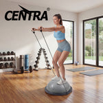 Half Balance Ball Trainer Resistance Band Core Trainer Strength Gym | Grey