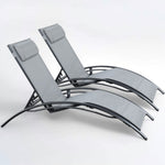 Pair Of Bali Sun Loungers | Set of 2 | Grey