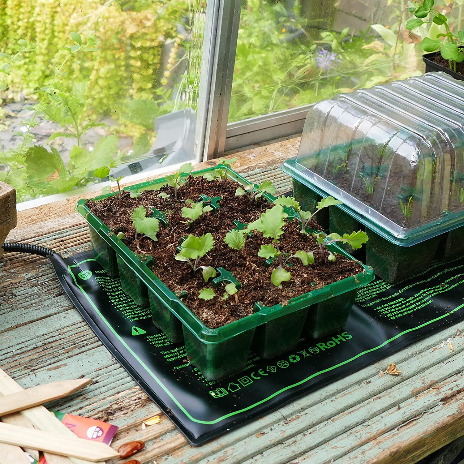 Electric Heated Propagation Mat For Boost Seed Germination, 50cm X 25cm | Single | Black