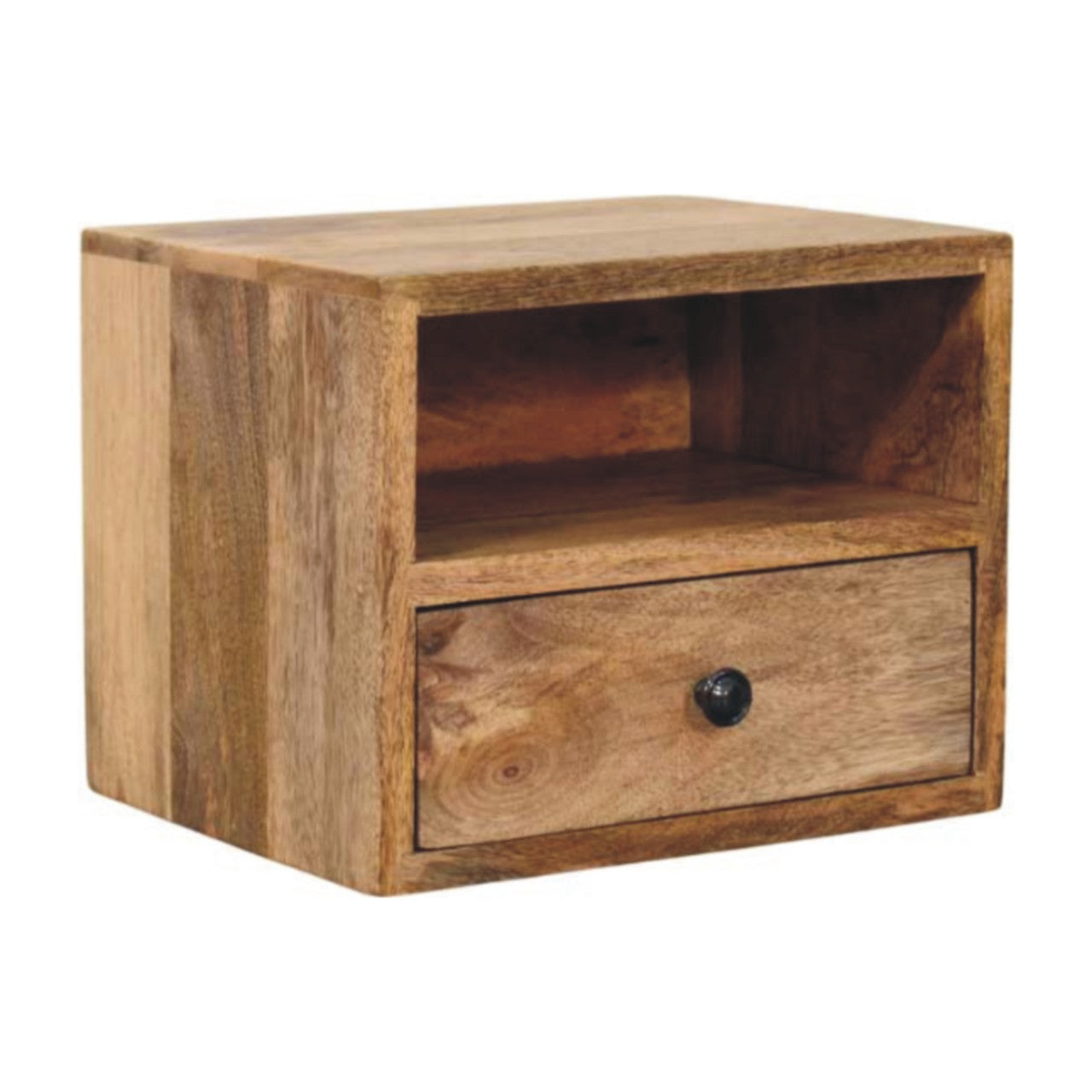 Solid Wood Solis 1-drawer Oak-ish Wall Mounted Nightstand