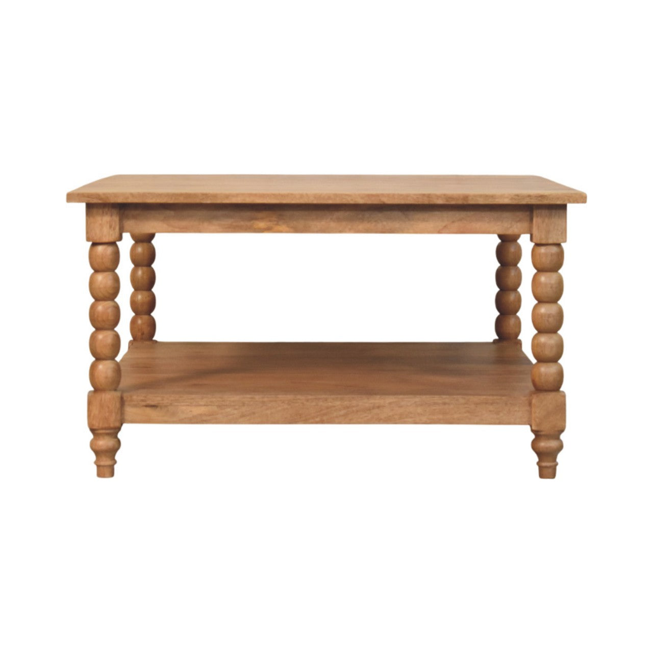 Artisan Furniture Solid Wood Spindle Golden Teak Coffee Table