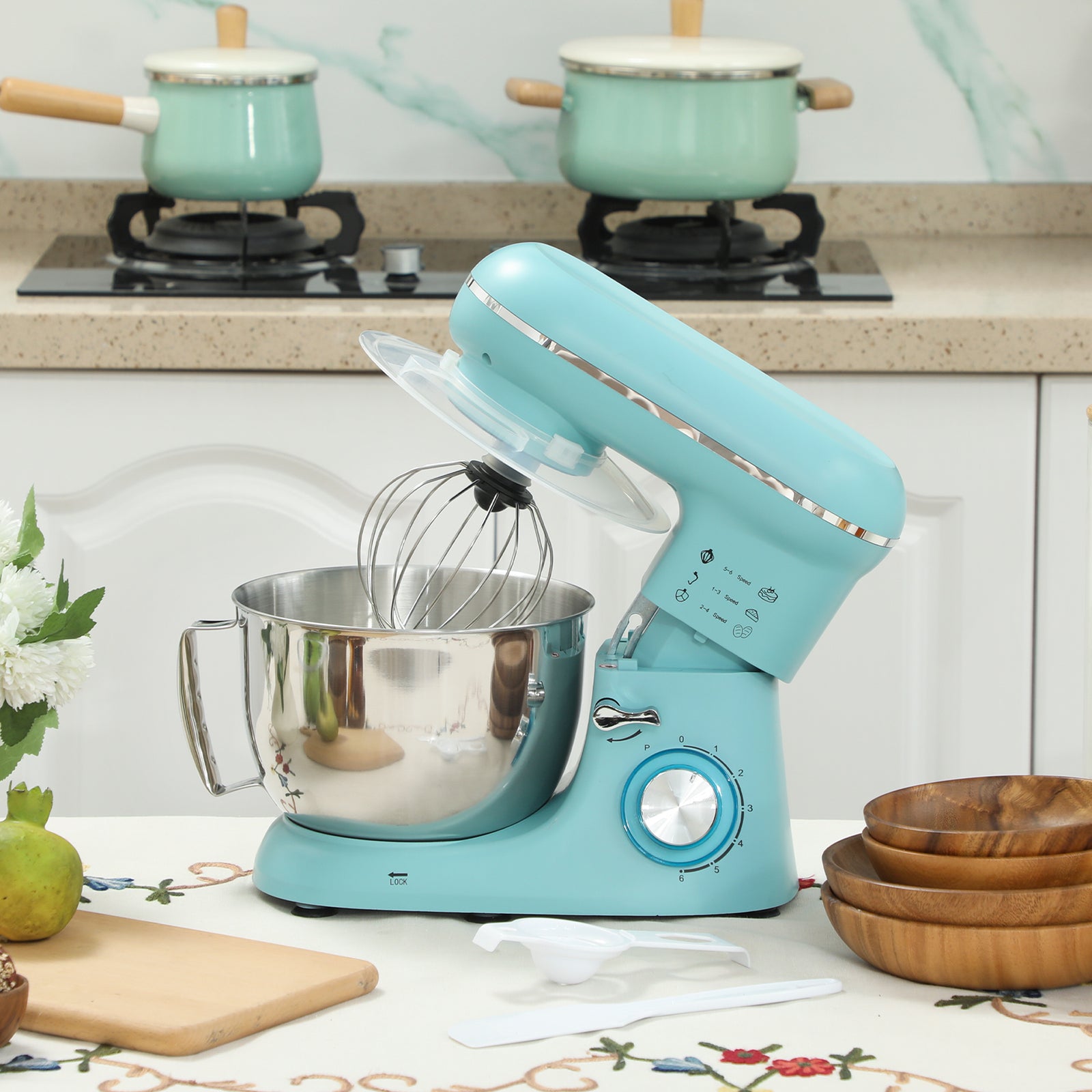 Electric Stand Mixer 4.5l Food Mixer With Dough Hook | Blue