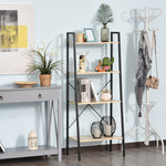 4-tier Minimalistic Ladder Shelf Unit Steel Frame Display | One Size | Beige