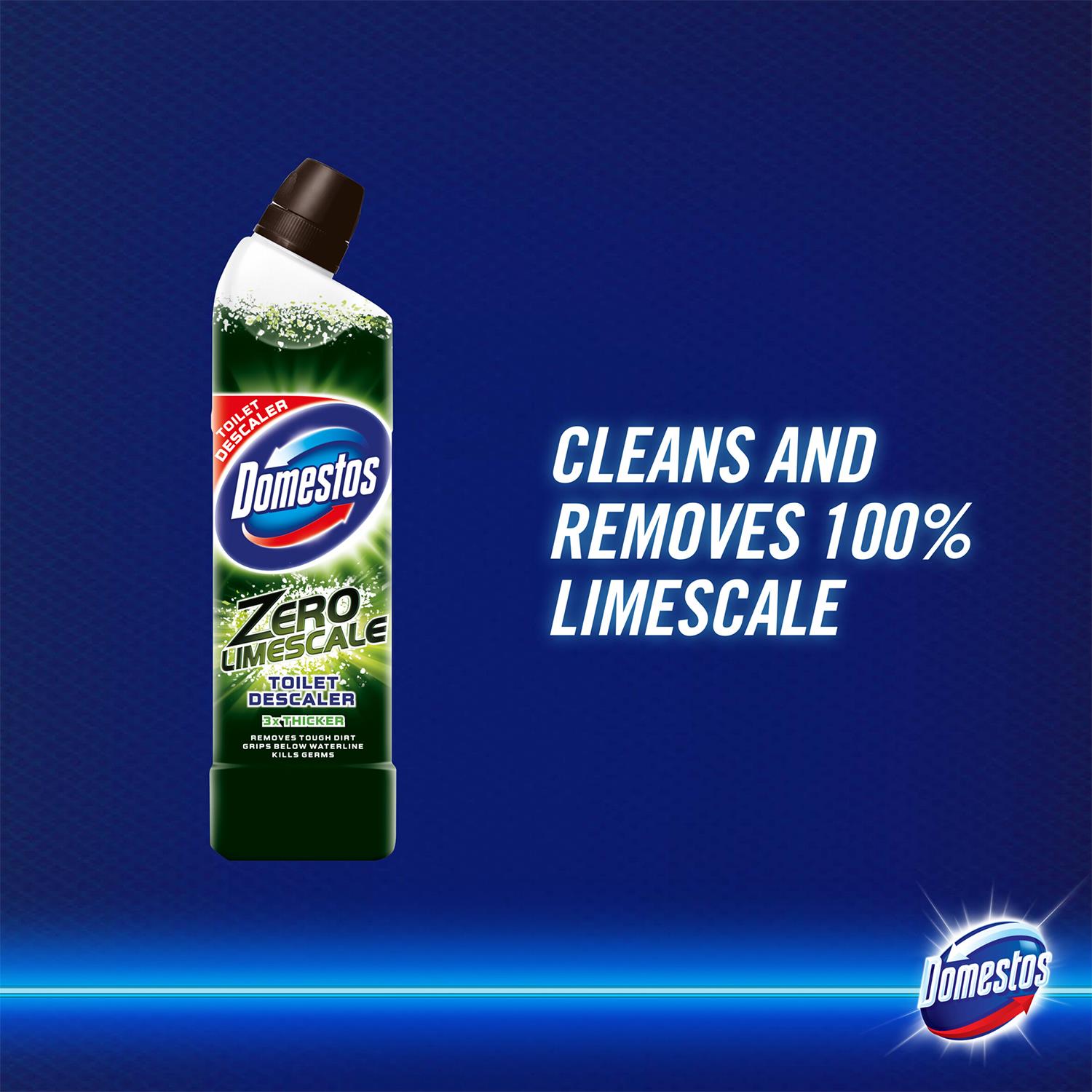 Zero Limescale Toilet Descaler Removes 100% Limescale 750 Ml, 6 Pack
