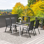 120x70cm Aluminium Table, Slatted Top, Black