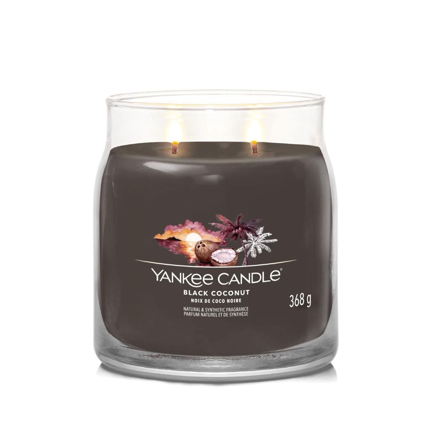 Signature Medium Jar Scented Candle - Black Coconut, 368g
