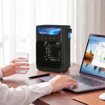 4-in-1 Mini Air Cooler, Portable Air Conditioner For Bedroom | Black