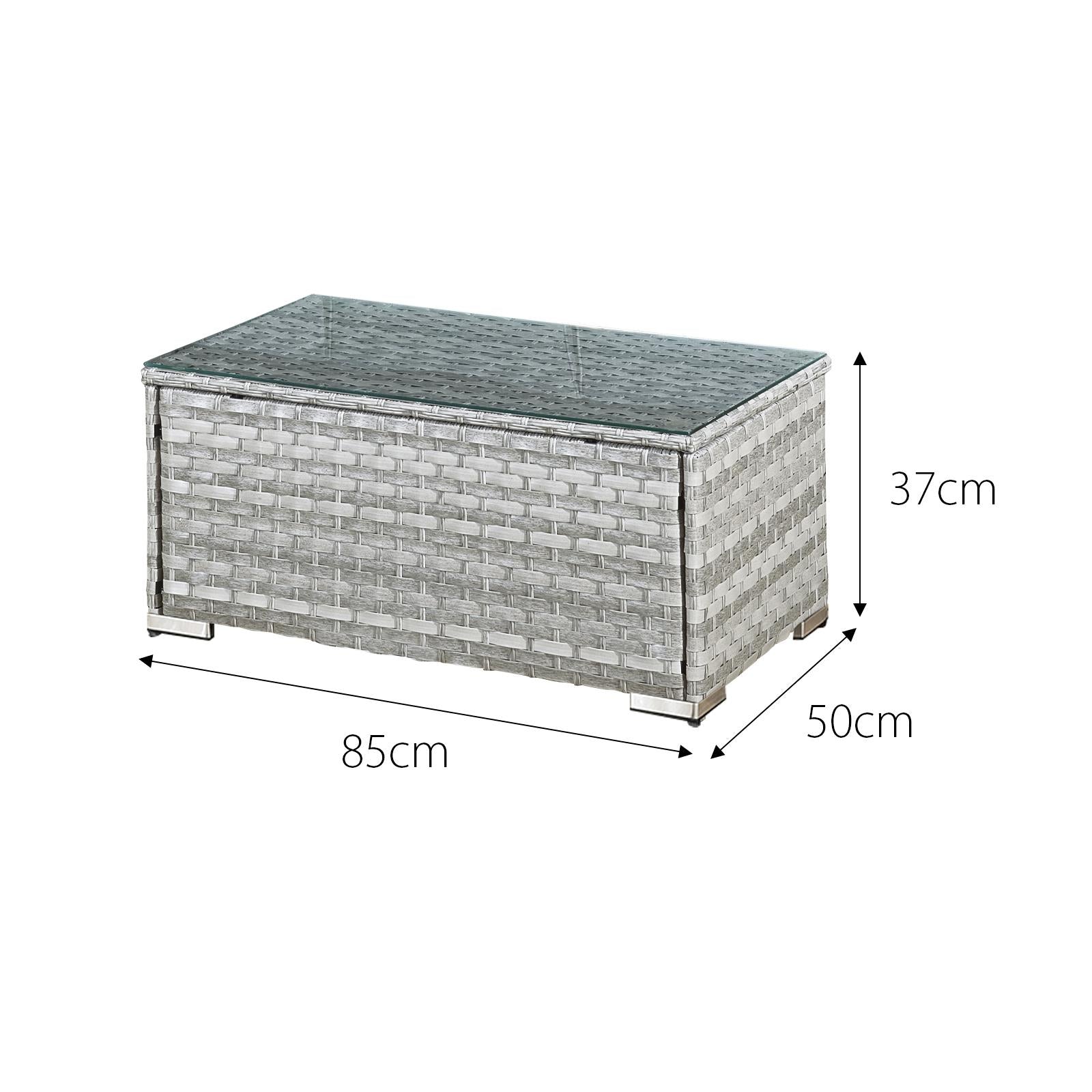 Acorn Rattan 6 Seat Corner Sofa Set | 6 Seat | Dove Grey