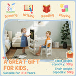 3 In 1 Kids Table And Chair Set With Whiteboard And Blackboard