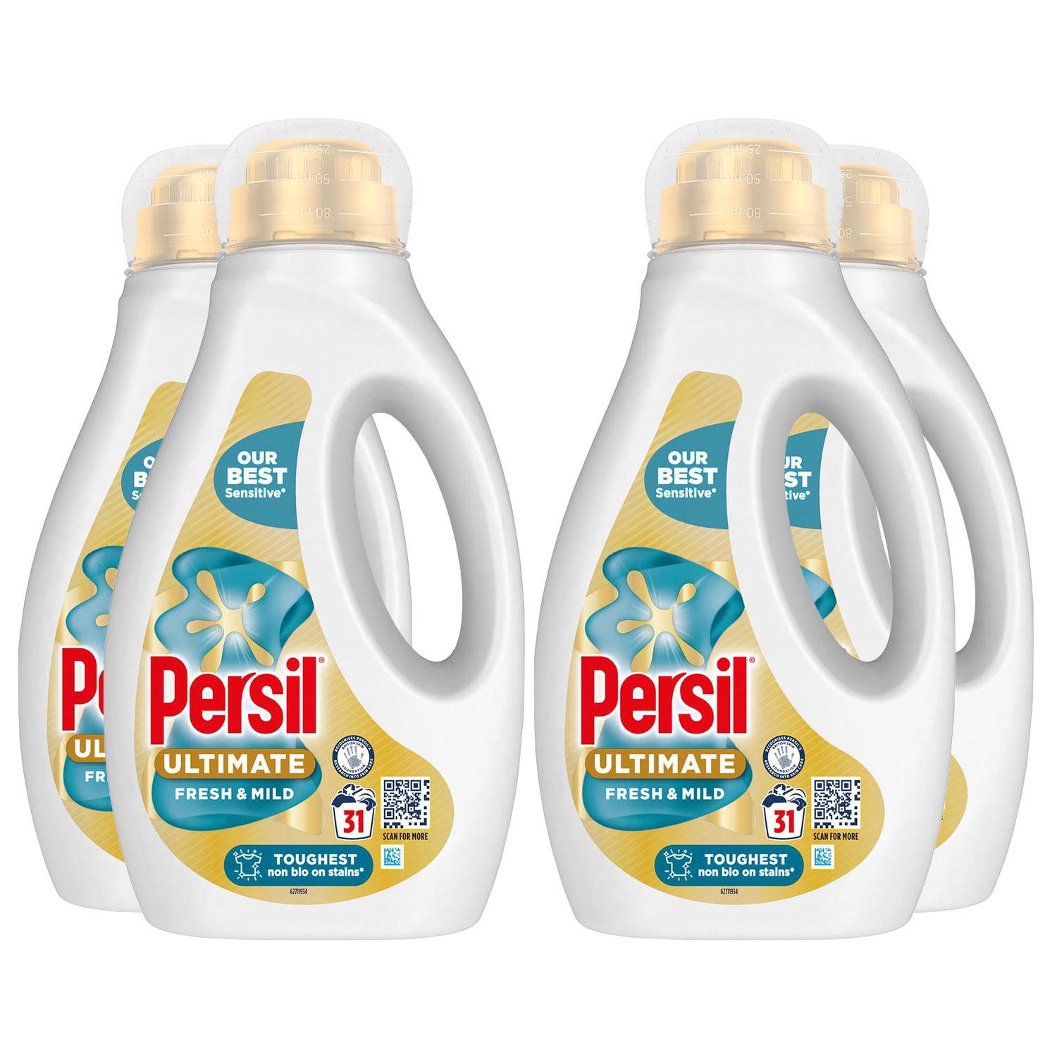 Ultimate Liquid Detergent Fresh & Mild Stain Removal 31 Washes 837ml | Set of 4