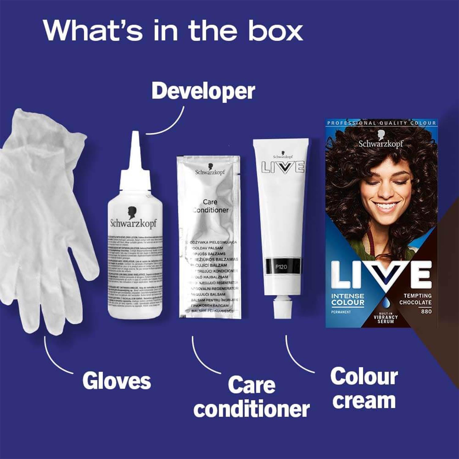 Live Intense Colour Permanent Hair Dye, 880 Tempting Chocolate