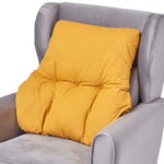 Cotton Back Support Thick Lumbar Cushion | Mustard