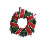 Red Ribbon Lighted Wreath Hanging Xmas Decor