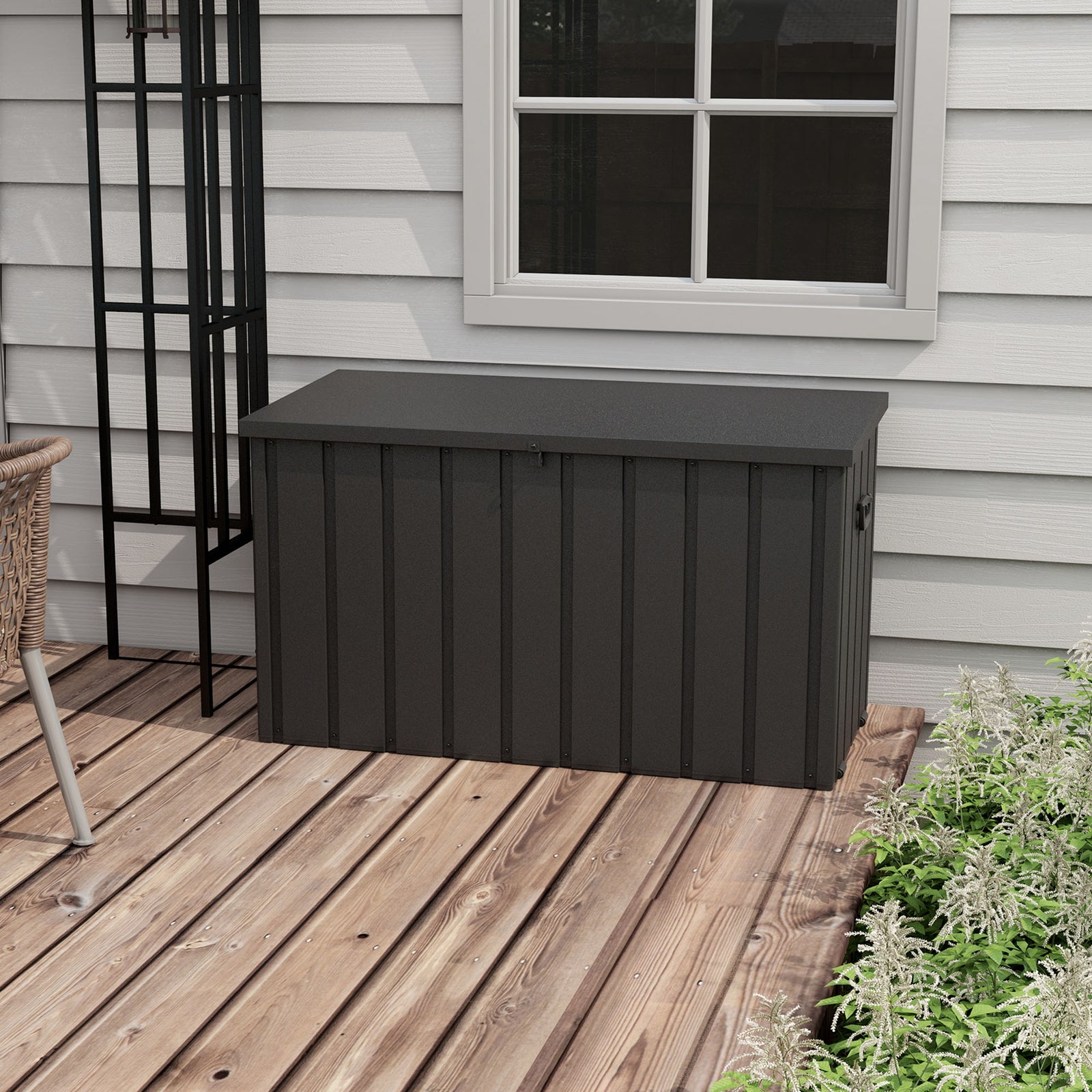 450l Outdoor Storage Box Waterproof With Wheels And Handles