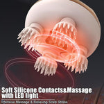 Electric Scalp Massager With 8 Interchangeable Heads, Ipx7 Waterproof, Type-c Rechargeable | Gold