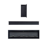80/100-inch Electric Fireplace Heater,900w/1800w With Remote Control And 12 Flame Colors | Large