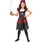 Pirate Skull & Crossbones Girl Costume | Age 10-12