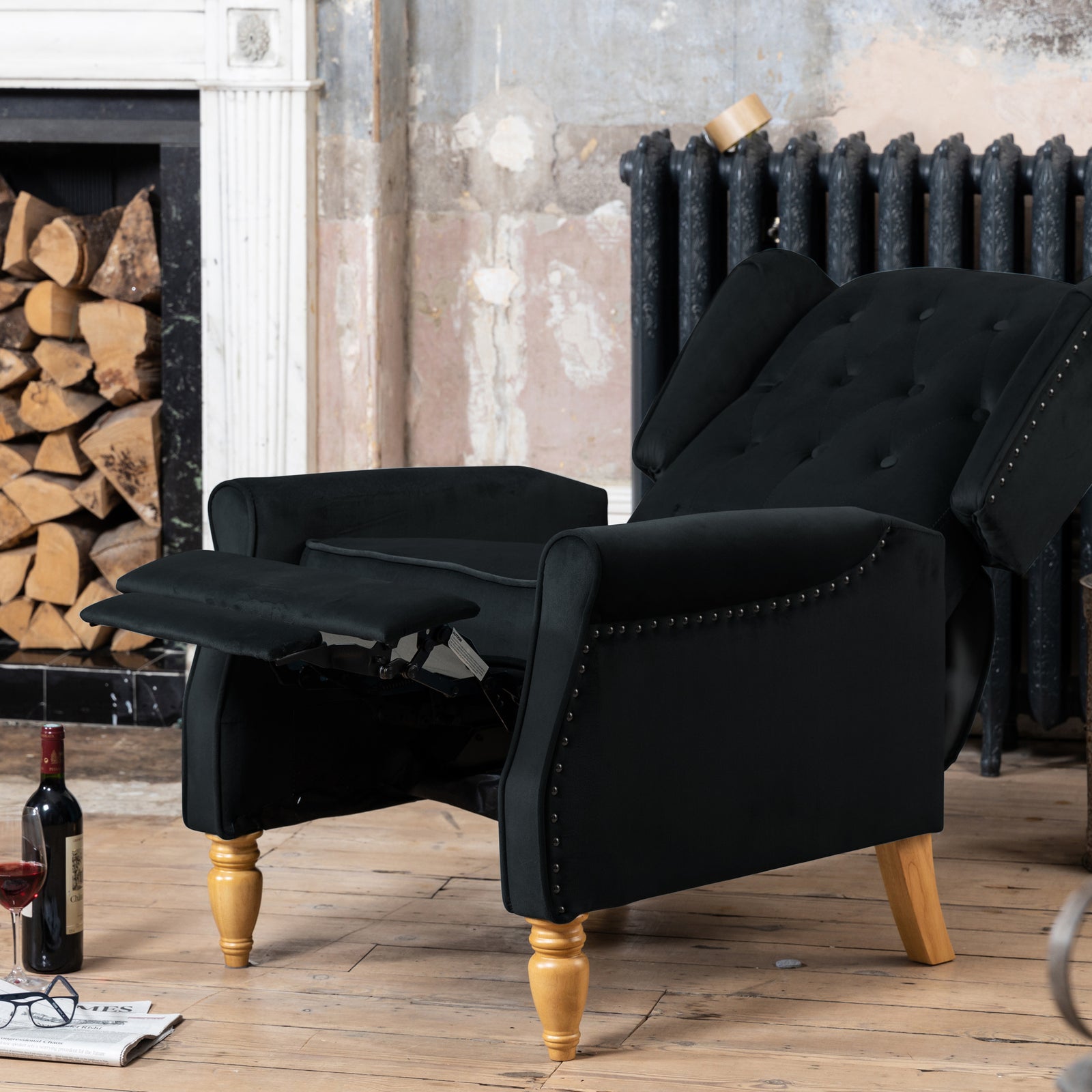 Annapoli Recliner Armchair | Black