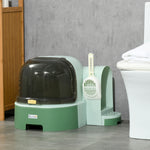 Cat Litter Box & House W/ Drawer Pans, Scoop, Cover