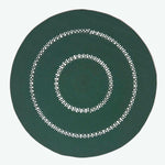 Crochet Braided Round Rug | 150cm | Green