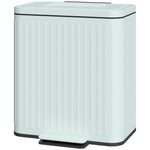 2 X 20l Double Rubbish Bin, Pedal Bin With Rubbish Bags | Green